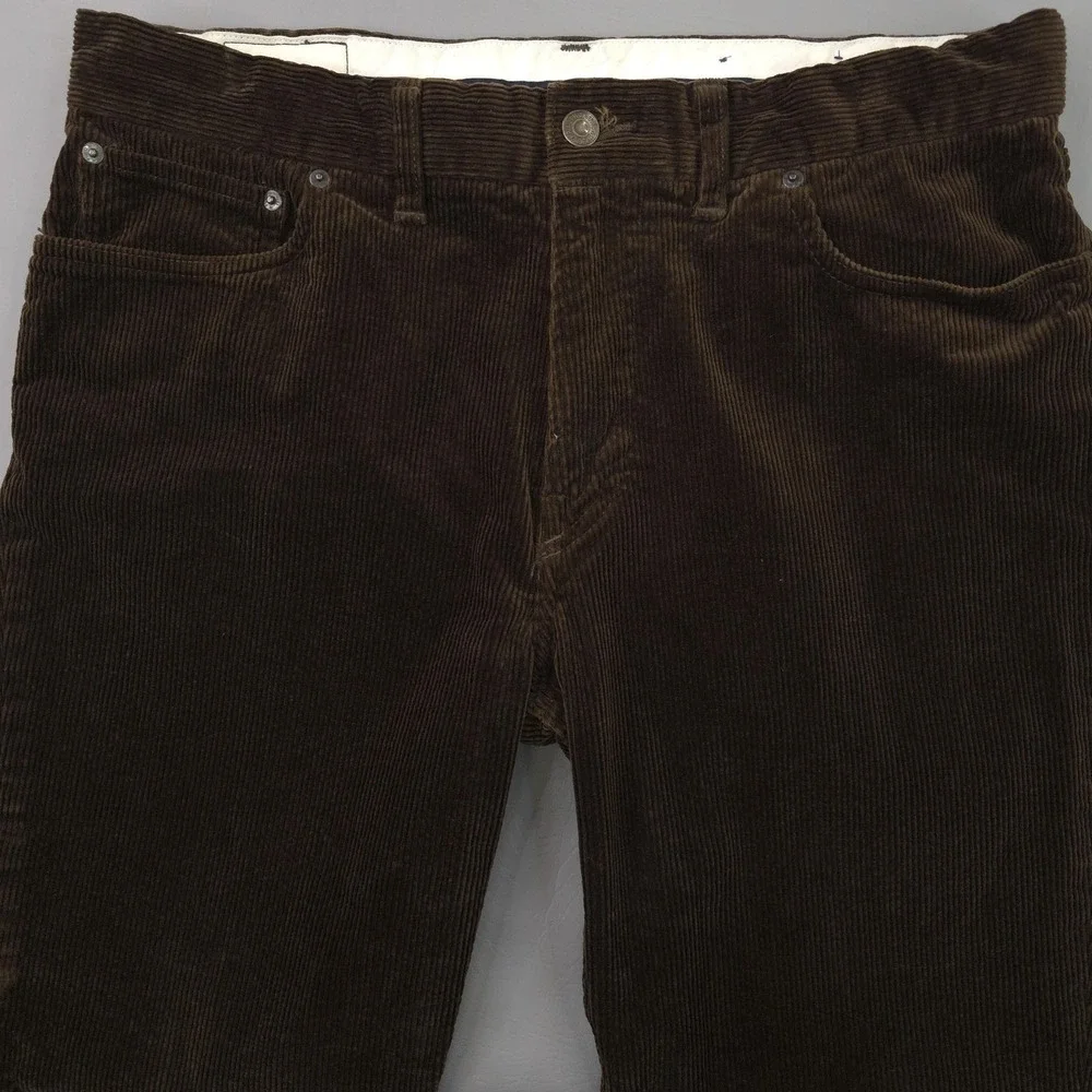Polo Ralph Lauren Corduroy Chino Pants Mens 34x30 Brown 5 Pocket Stretch